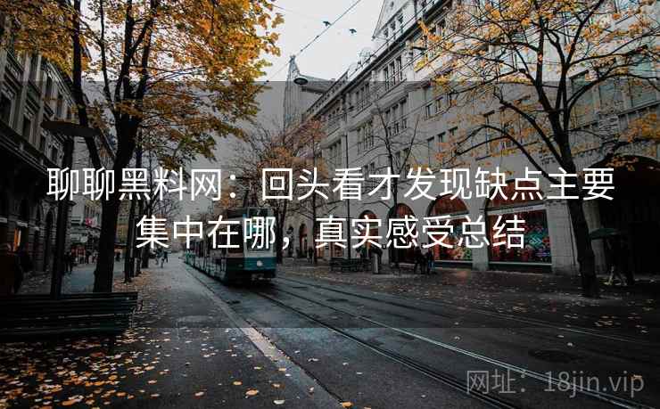 聊聊黑料网:回头看才发现缺点主要集中在哪,真实感受总结 聊聊黑料网:回头看才发现缺点主要集中在哪,真实感受总结