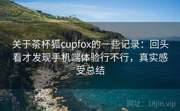 关于茶杯狐cupfox的一些记录：回头看才发现手机端体验行不行，真实感受总结