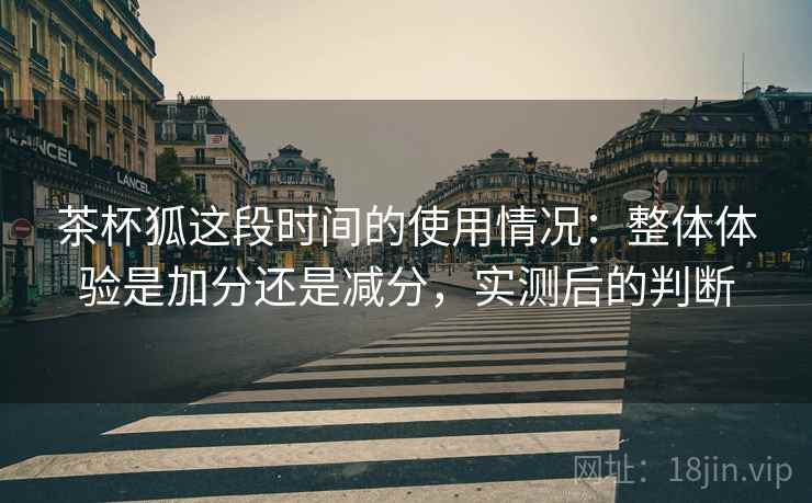 茶杯狐这段时间的使用情况：整体体验是加分还是减分，实测后的判断