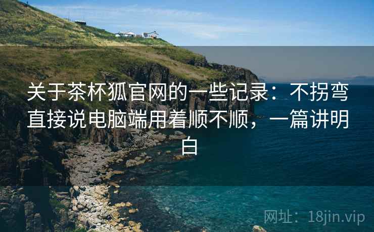 关于茶杯狐官网的一些记录：不拐弯直接说电脑端用着顺不顺，一篇讲明白
